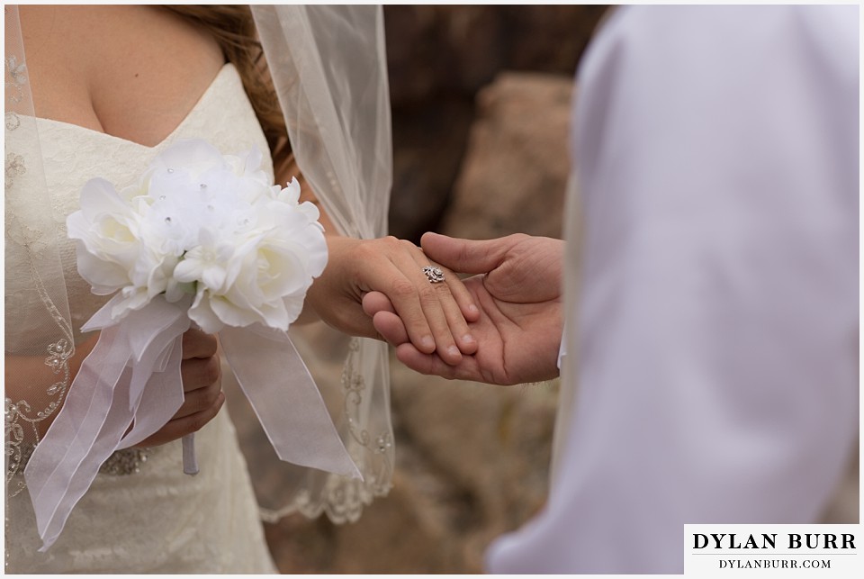 lost gulch overlook elopement wedding boulder co wedding ring