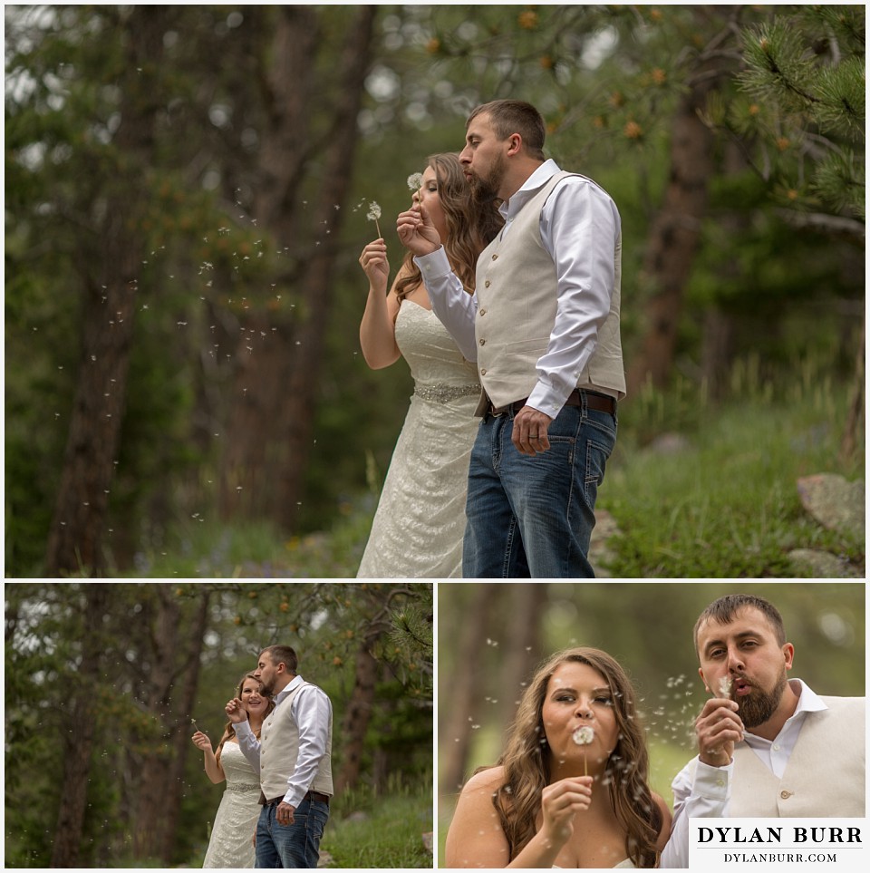 lost gulch overlook elopement wedding boulder co blowing wishes