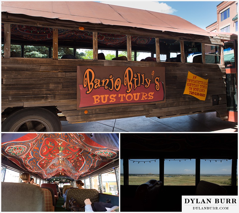 lyons farmette wedding banjo billy's bus tours