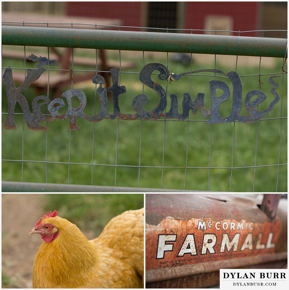 lyons farmette wedding chicken and tractor keep it simple sign