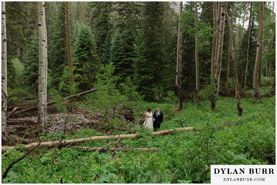 marble colorado elopement wedding tall aspen trees