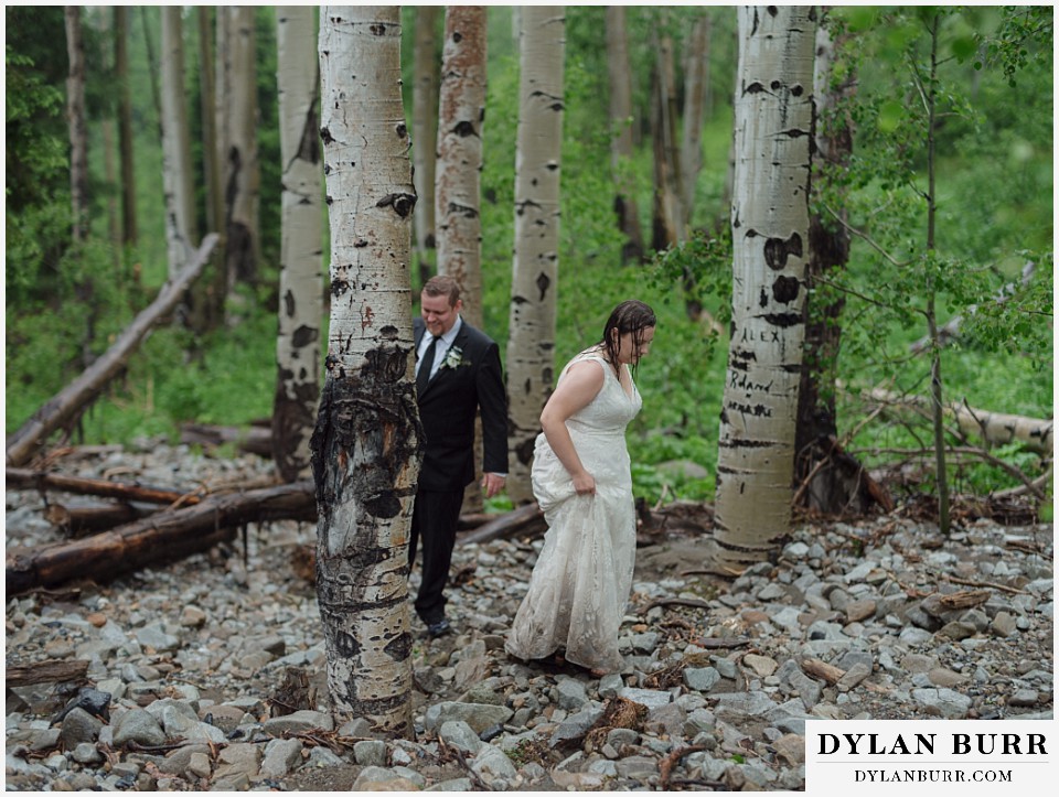 marble colorado elopement wedding giant aspen trees