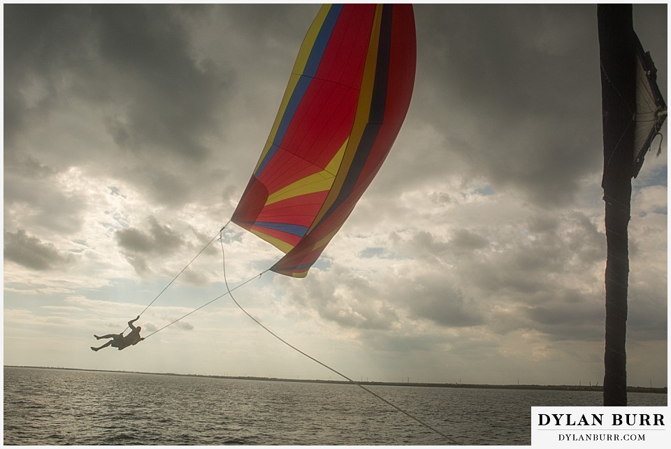 maroma adventures snorkling mexico destination wedding photographer spinnaker swing sail