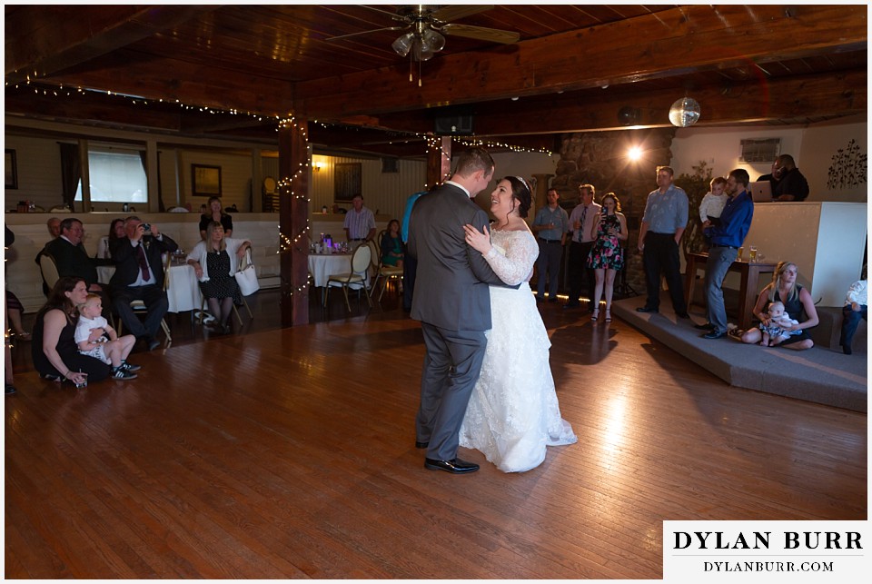 crystal rose wedding golden colorado bride and groom first dance
