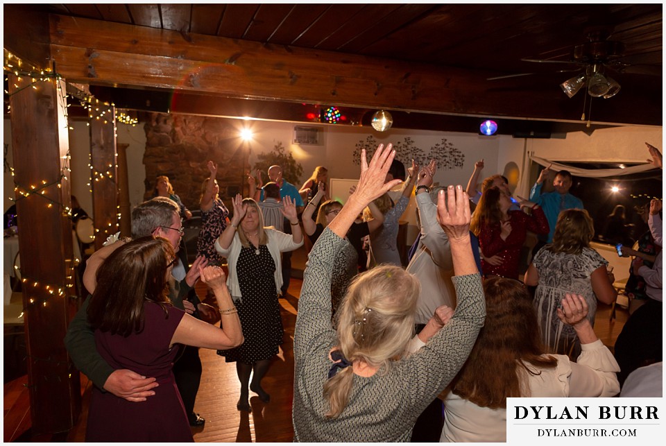 crystal rose wedding golden colorado everyone dancing together