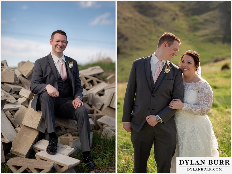 mother cabrini shrine wedding golden colorado groom alone and bride and groom together