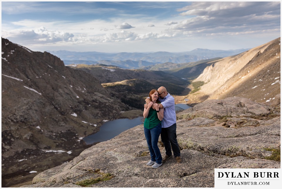 mount blue sky engagement session mountain valley in the background