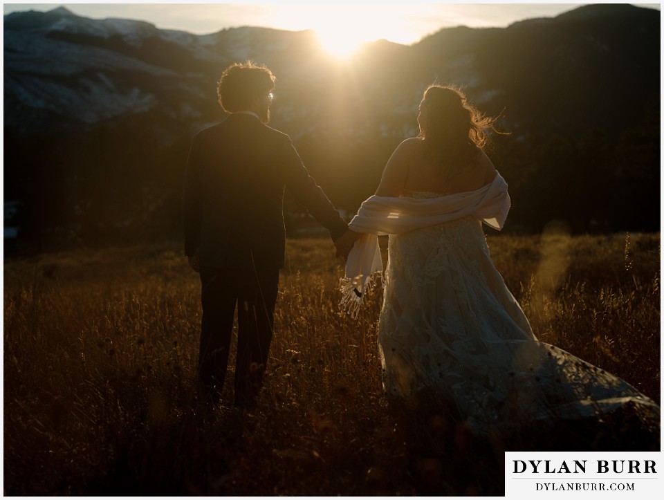 November elopement wedding in rocky mountain national park