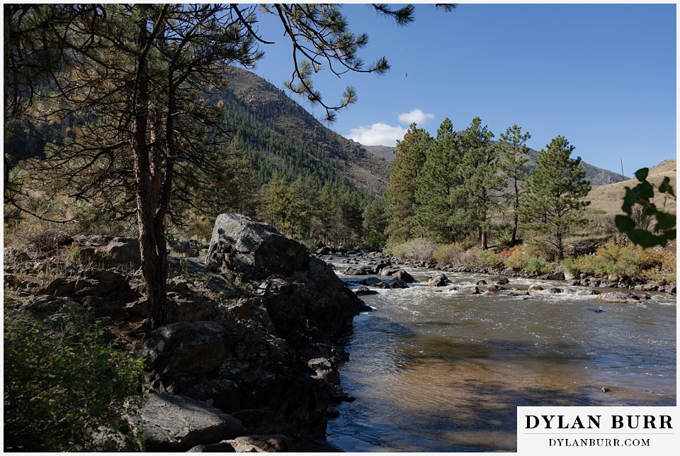 poudre canyon marriage proposal river view