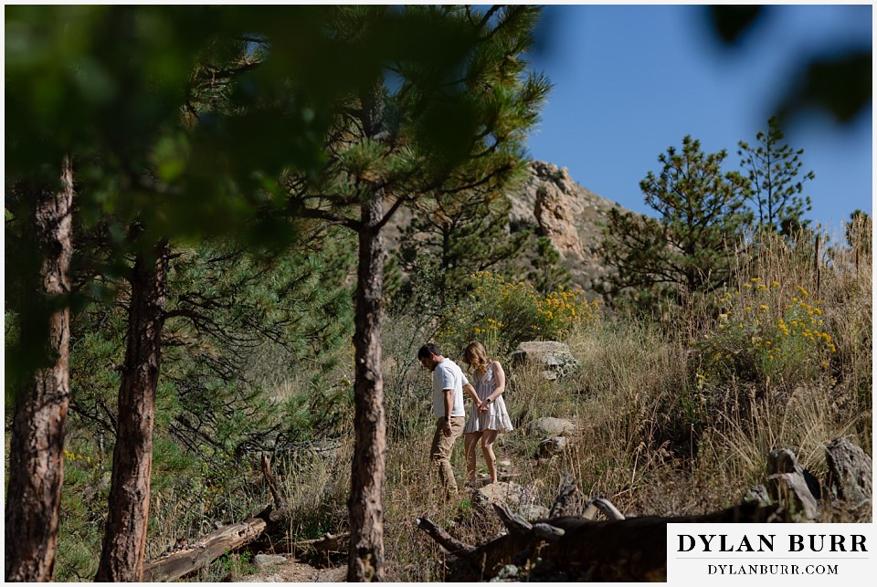 poudre canyon marriage proposal royce leading girlfriend to special spot