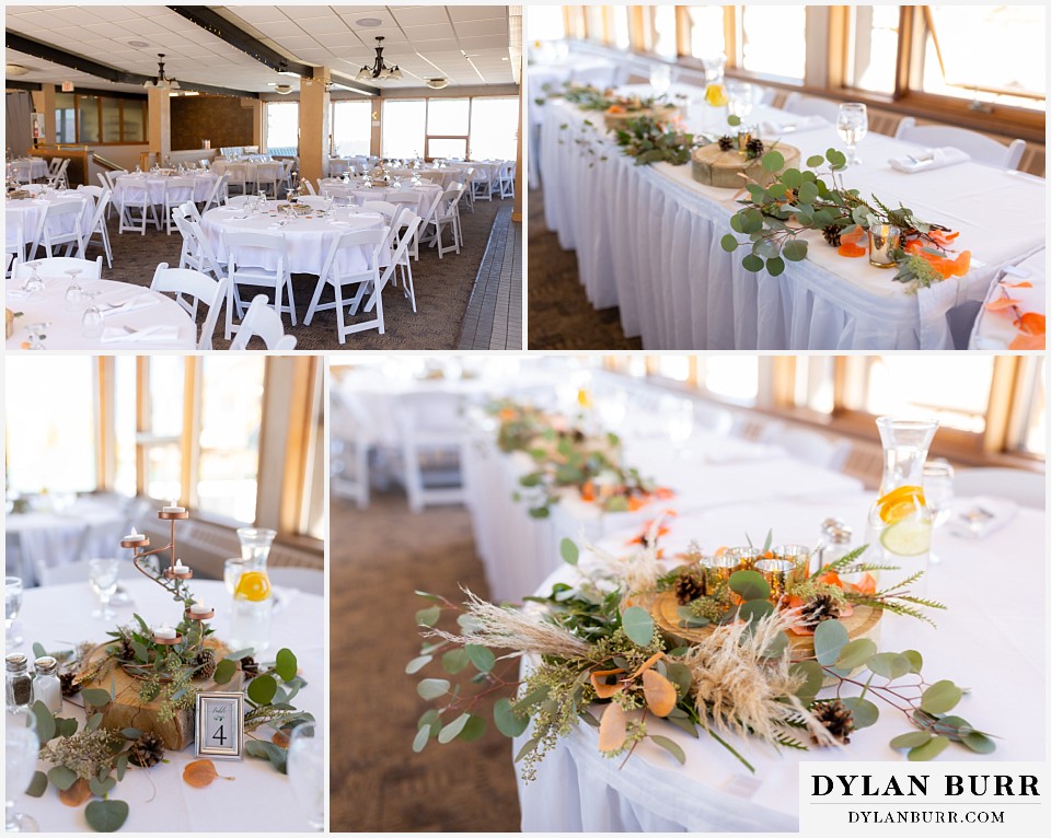 powderhorn mountain resort wedding table details