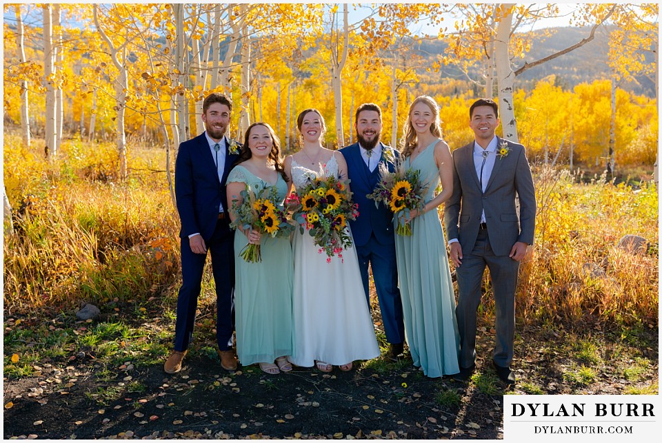 powderhorn mountain resort wedding bridal party photos