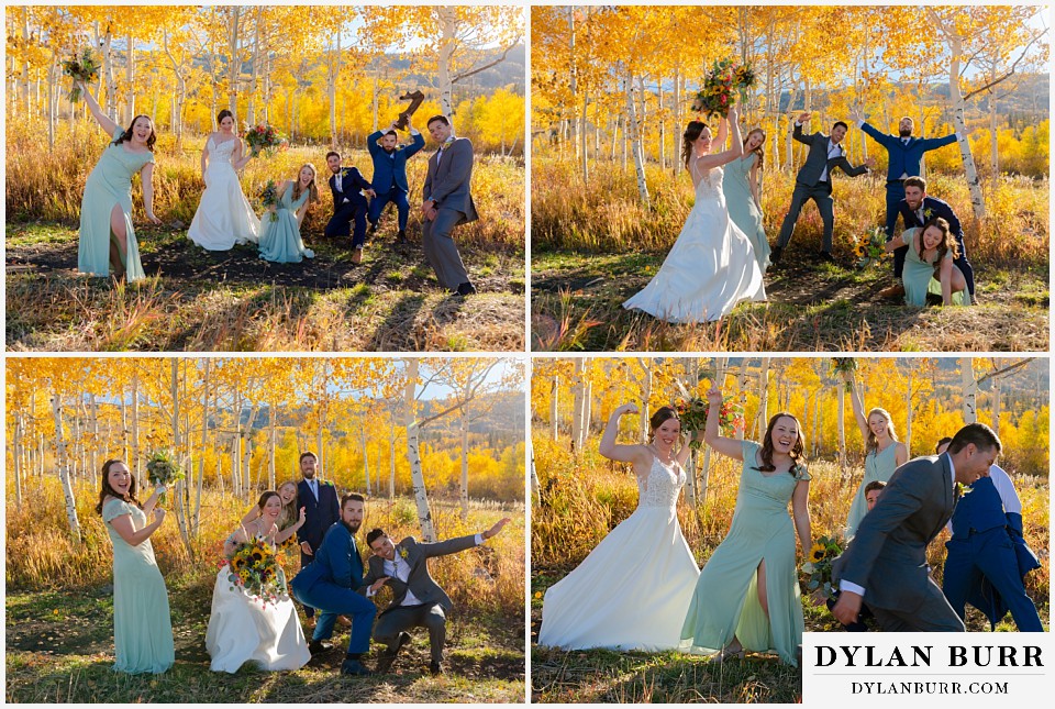 powderhorn mountain resort wedding fun bridal party photos