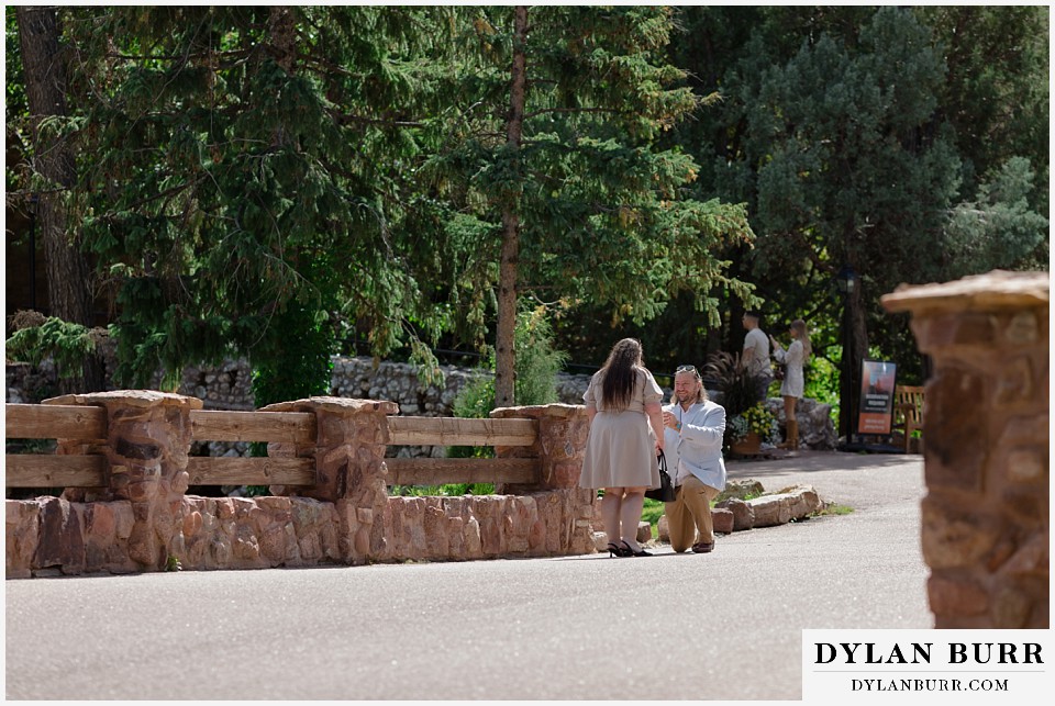 proposal at glen eyrie castle colorado springs popping the question