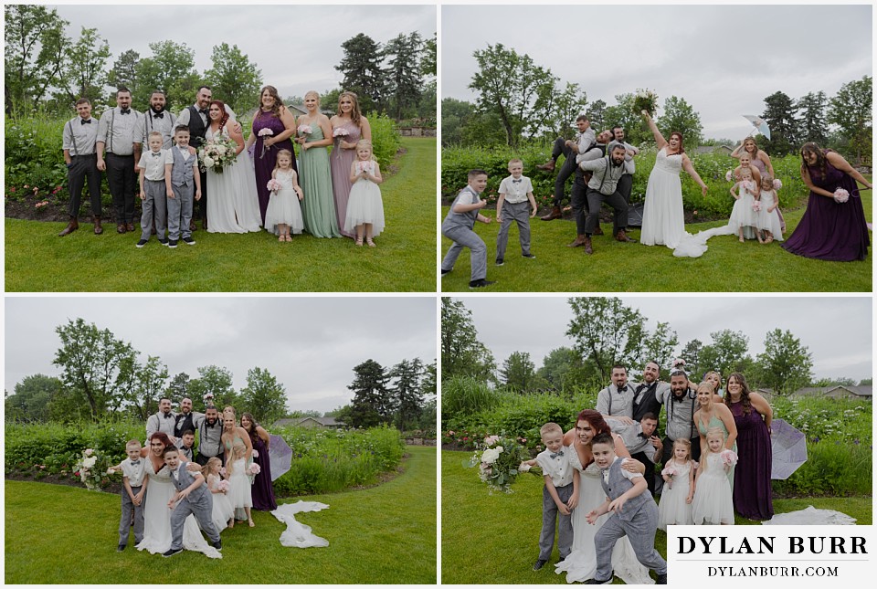 hudson gardens wedding fun bridal party