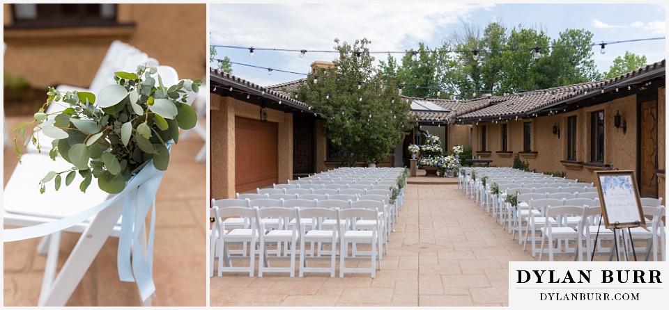 wedding ceremony at villa parker colorado