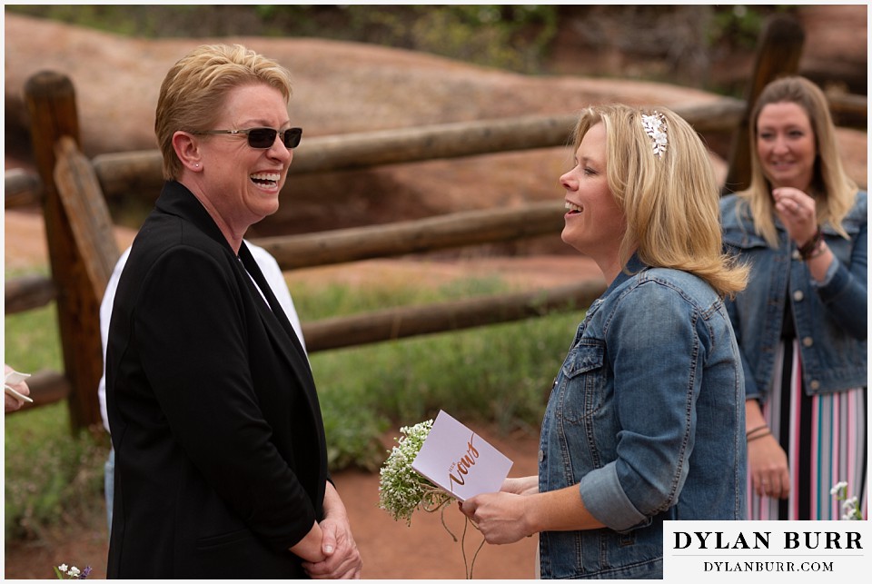 red rocks wedding morrison colorado same sex wedding ceremony