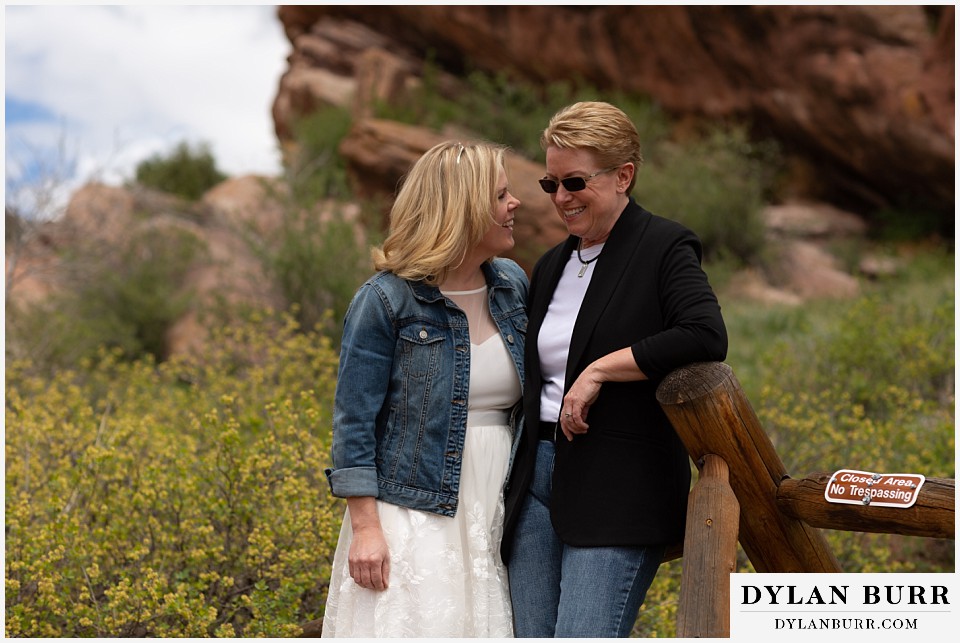 red rocks wedding morrison colorado couple laughing together