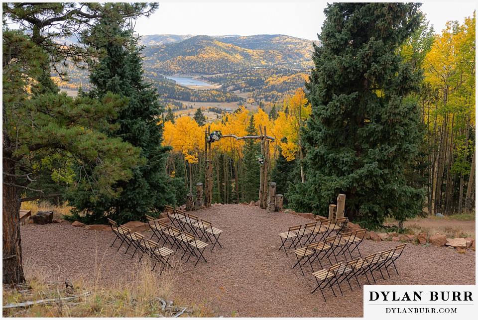 rhize weddings colorado ceremony site view
