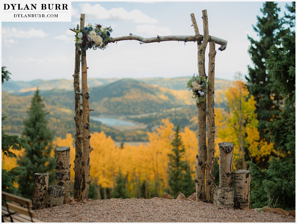 rhize weddings colorado flowers on ceremony arch