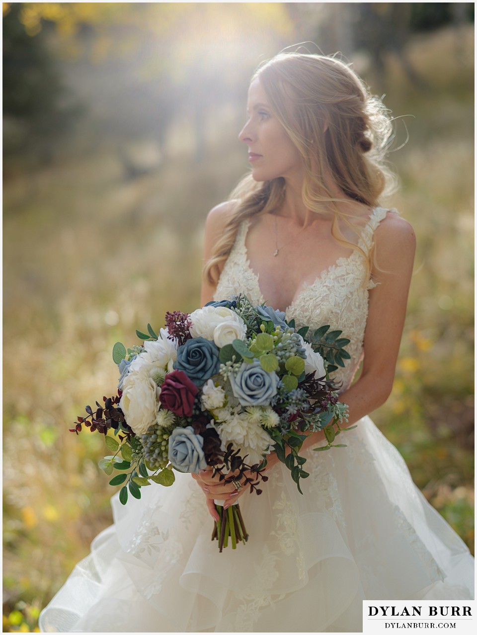 rhize weddings colorado bride and her boquet