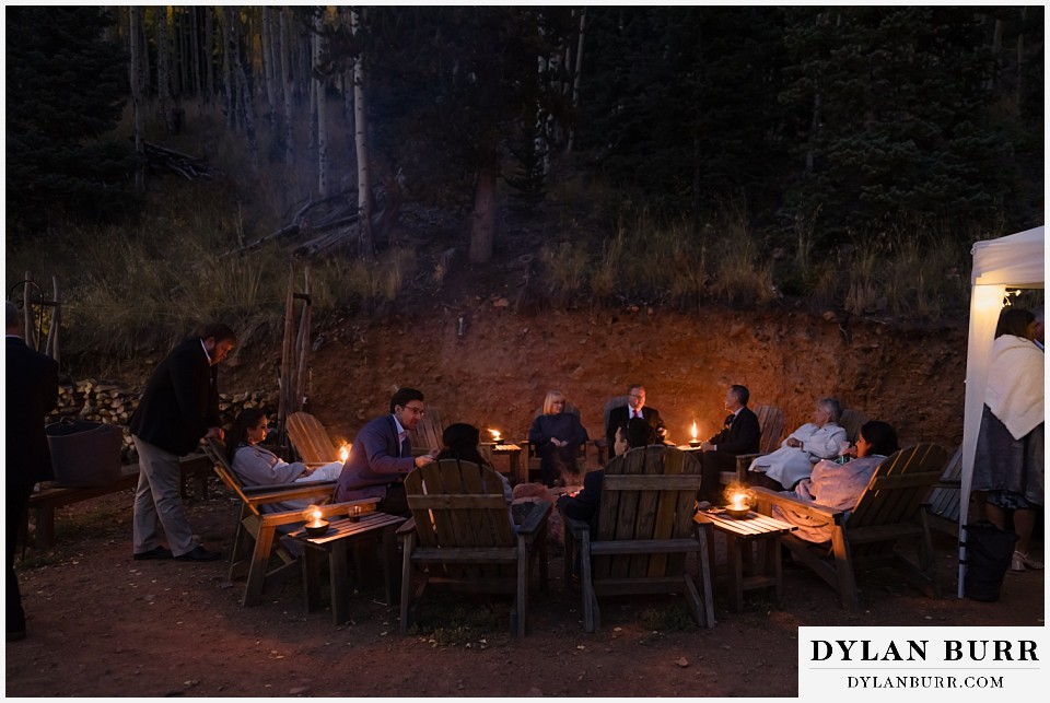 rhize weddings colorado outdoor campfire