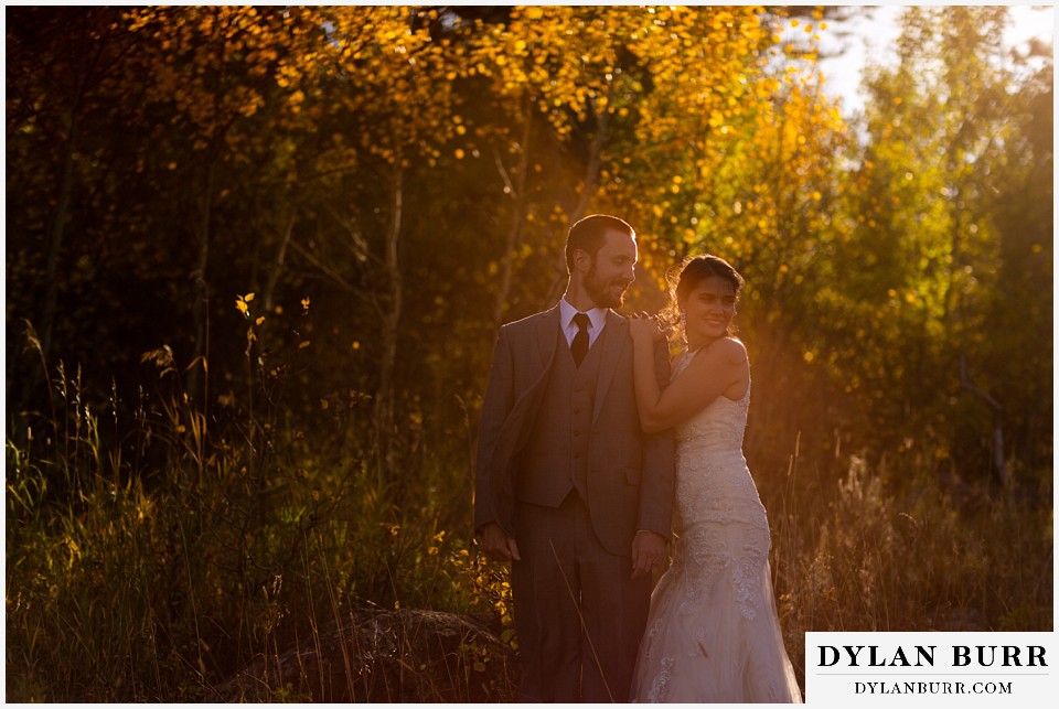 rocky mountain national park elopement wedding at sunset