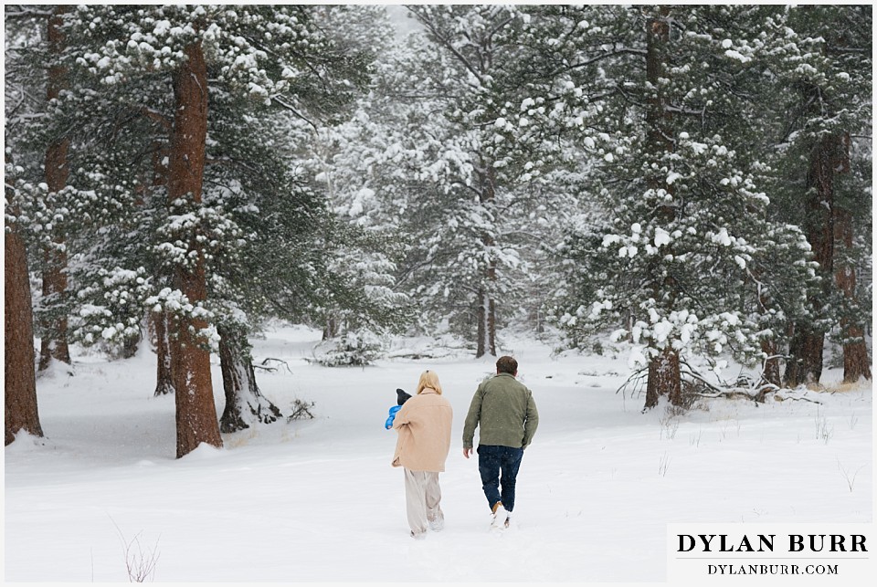 wedding proposal walking together in the forest