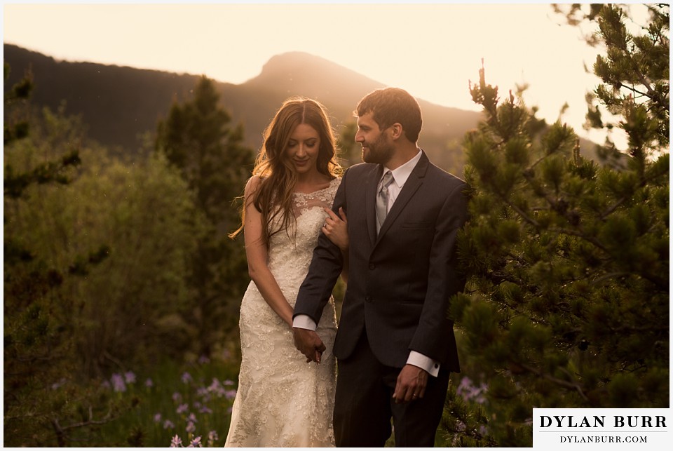 rocky mountain national park elopement wedding rmnp beautiful sunset glow