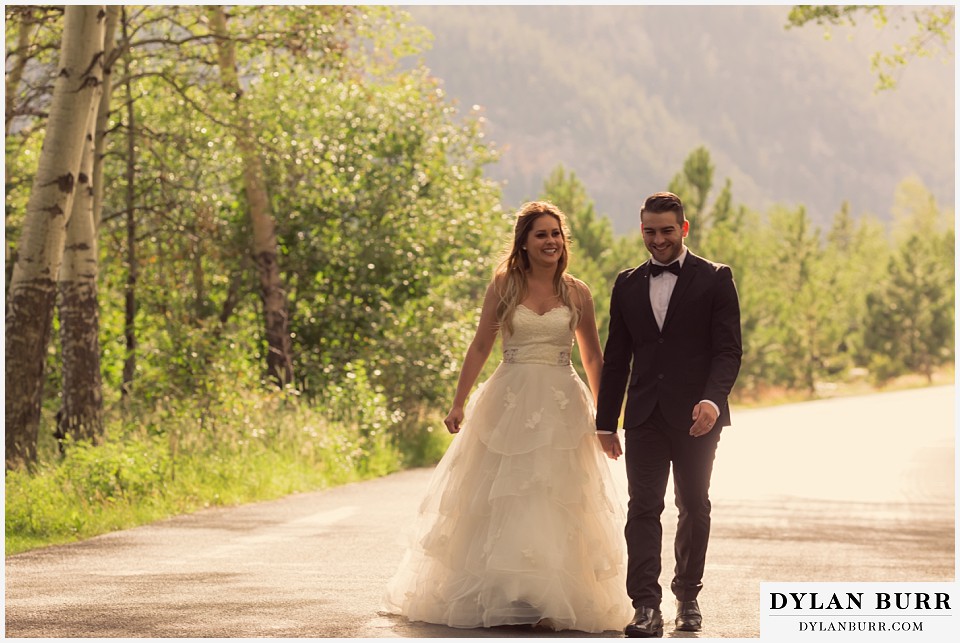 rocky mountain national park elopement adventure wedding happy couple