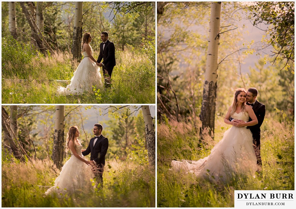 rocky mountain national park elopement adventure wedding aspen trees