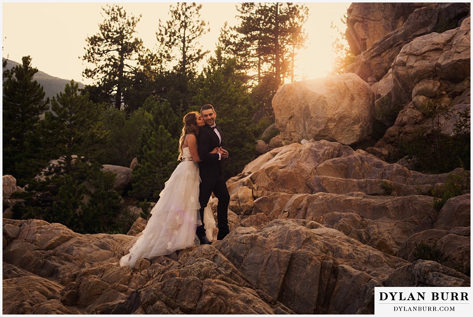 rocky mountain national park elopement adventure wedding sunset