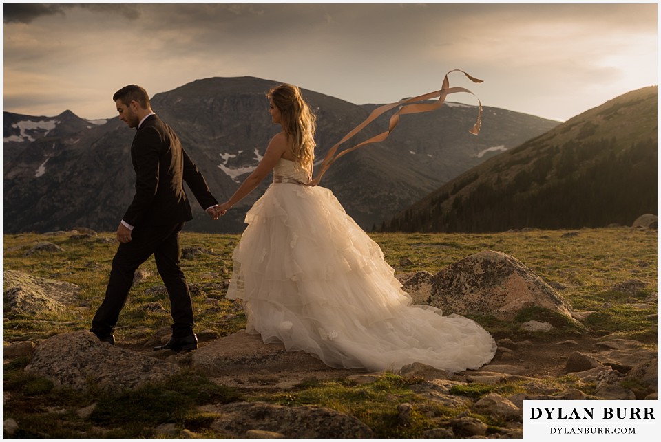 rocky mountain national park elopement adventure wedding sash