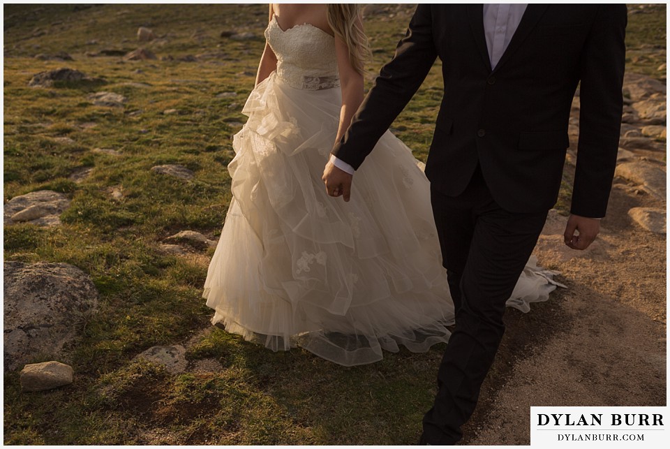 rocky mountain national park elopement adventure wedding hands