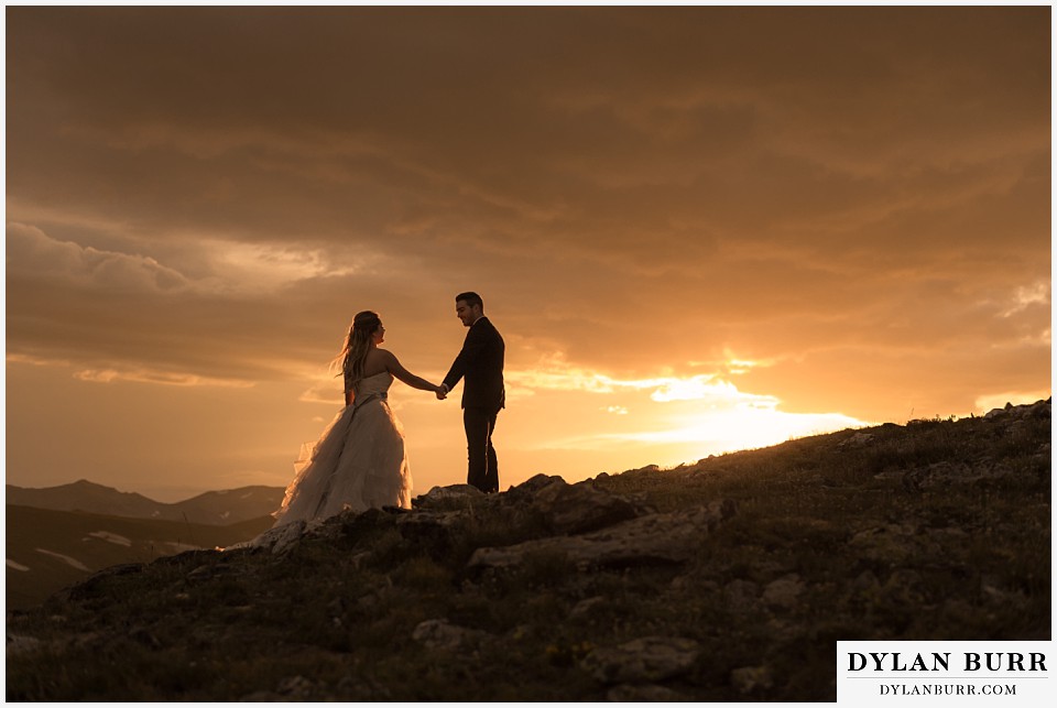 rocky mountain national park elopement adventure wedding epic sunset