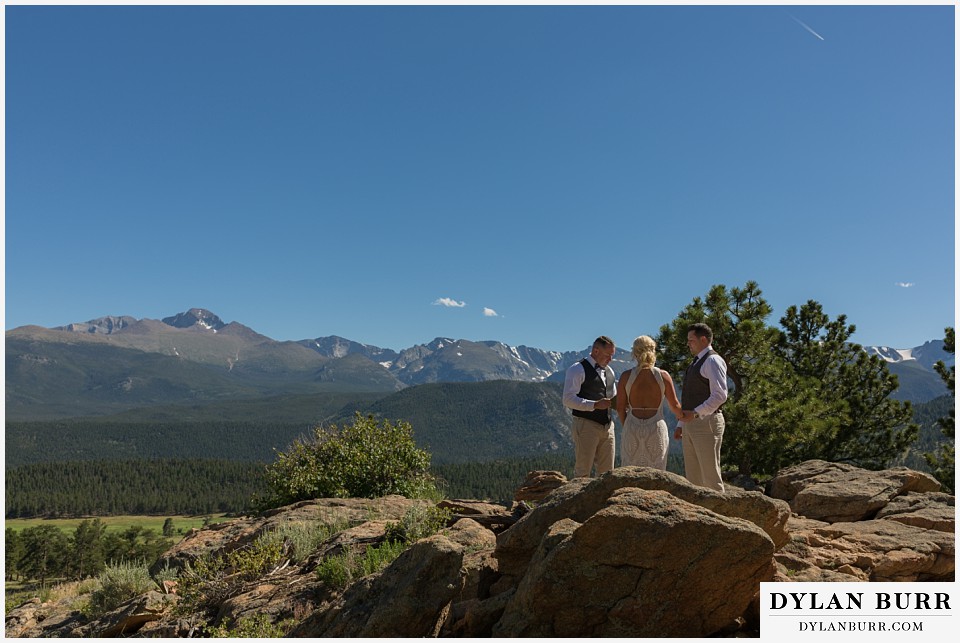 rocky mountain national park wedding elopement giant snowcapped mountains