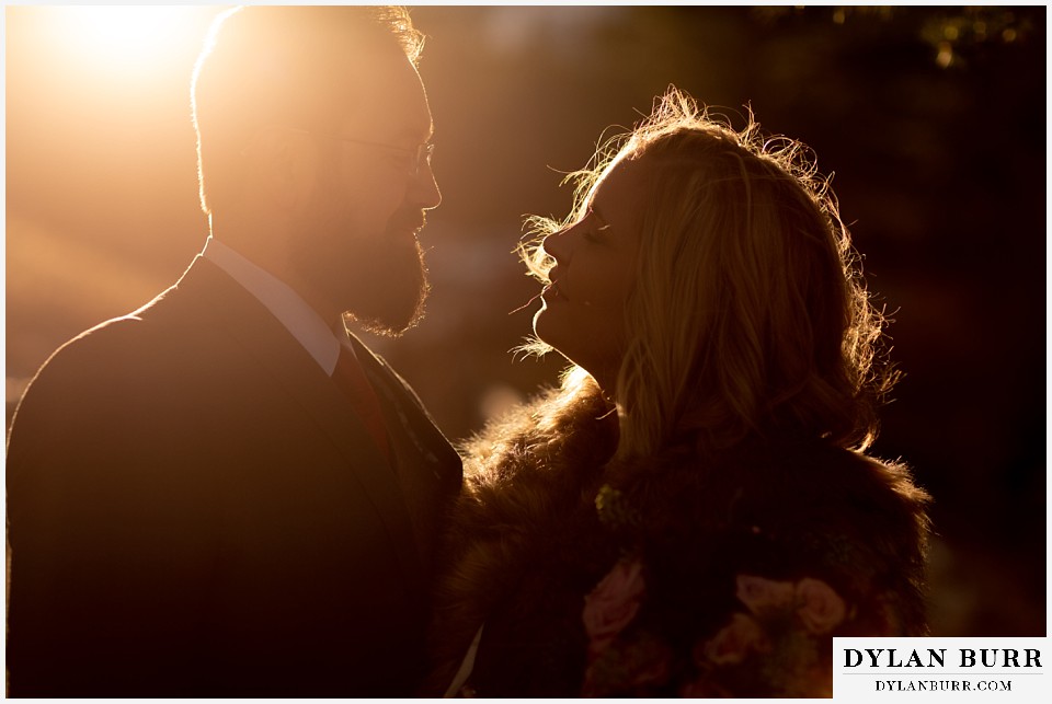 rocky mountain national park wedding elopement sunset wedding glow