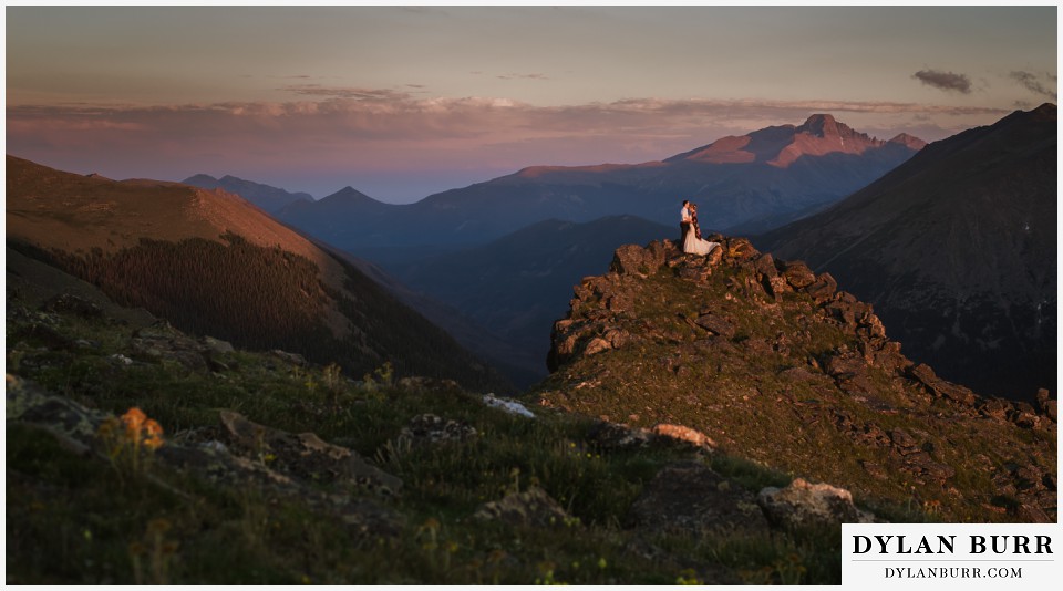 estes park wedding mountain top wedding rocky mountain national park long sunset