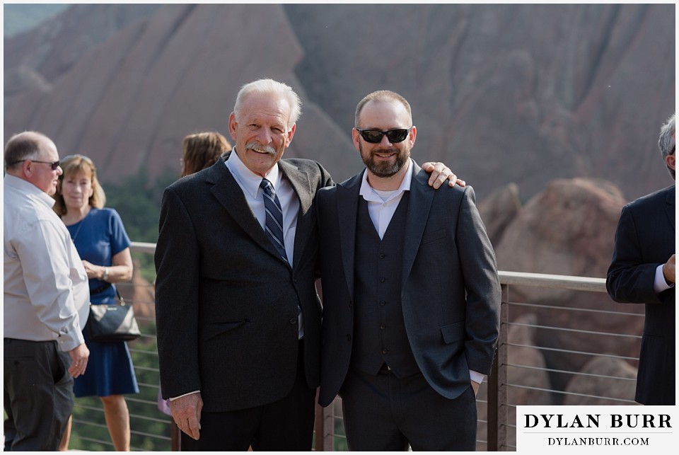 roxborough state park elopement wedding father and son