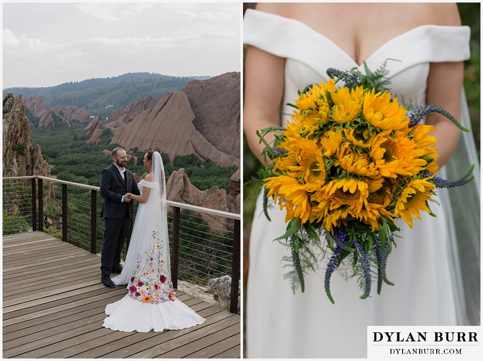 roxborough state park elopement wedding bridal bouquet