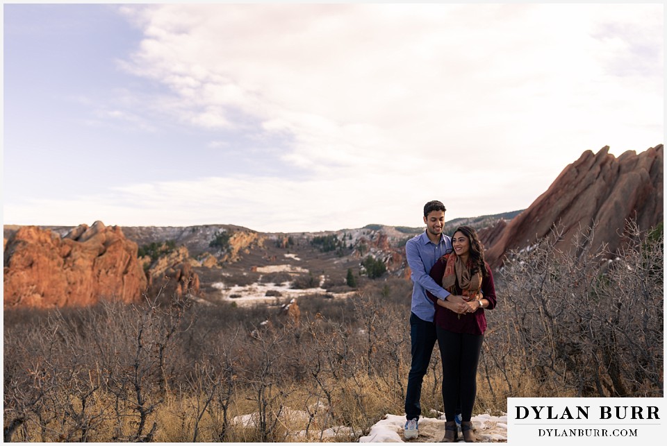 roxborough state park engagement photo session huge rock formation valley