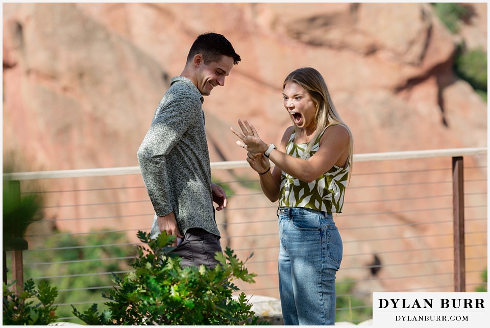 proposal in roxborough state park super surprised by the ring