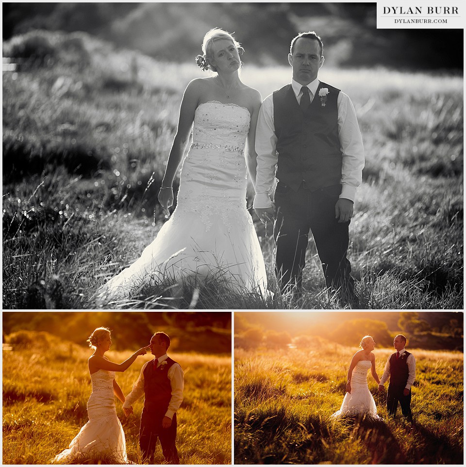 outdoor colorado wedding funny sunset photos montrose co