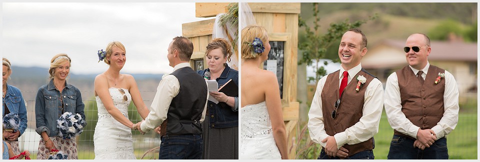 outdoor colorado wedding venue bride groom laughing montrose co