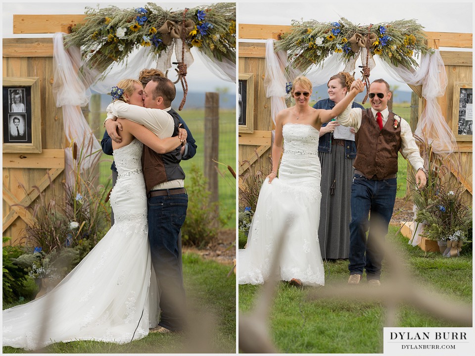 rustic outdoor colorado wedding ceremony celebration montrose co