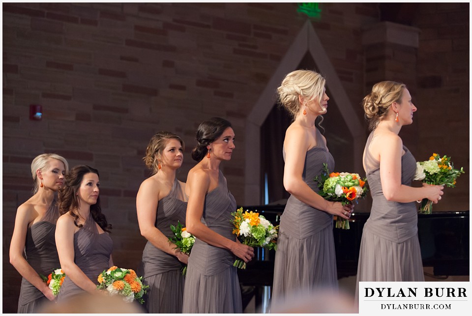sanctuary golf course wedding bridesmaids on altar