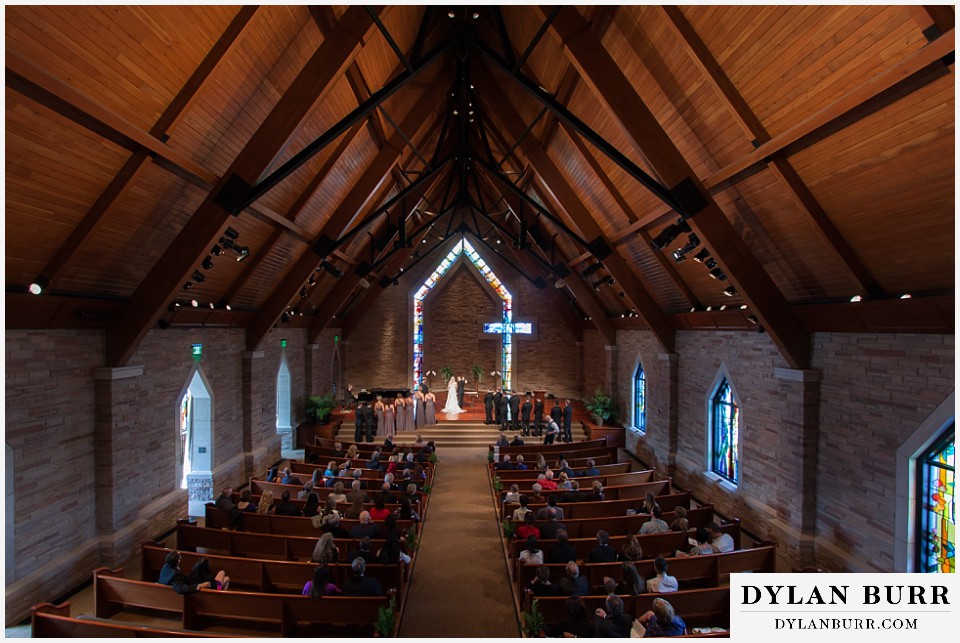 sanctuary golf course wedding wide view of the ceremony chapel