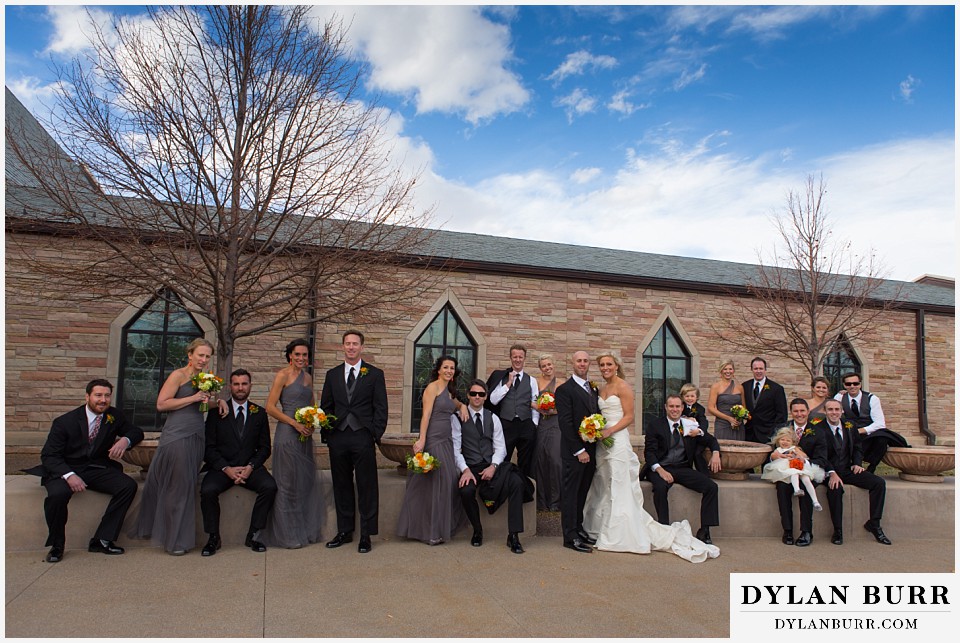 sanctuary golf course wedding large wedding bridal party