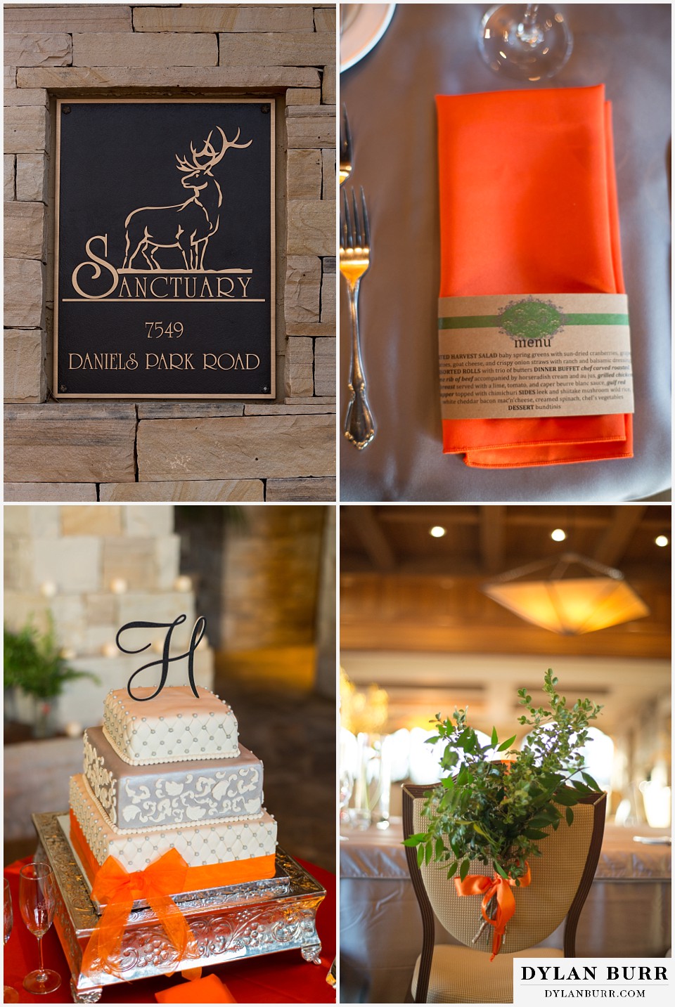 sanctuary golf course wedding details and cake