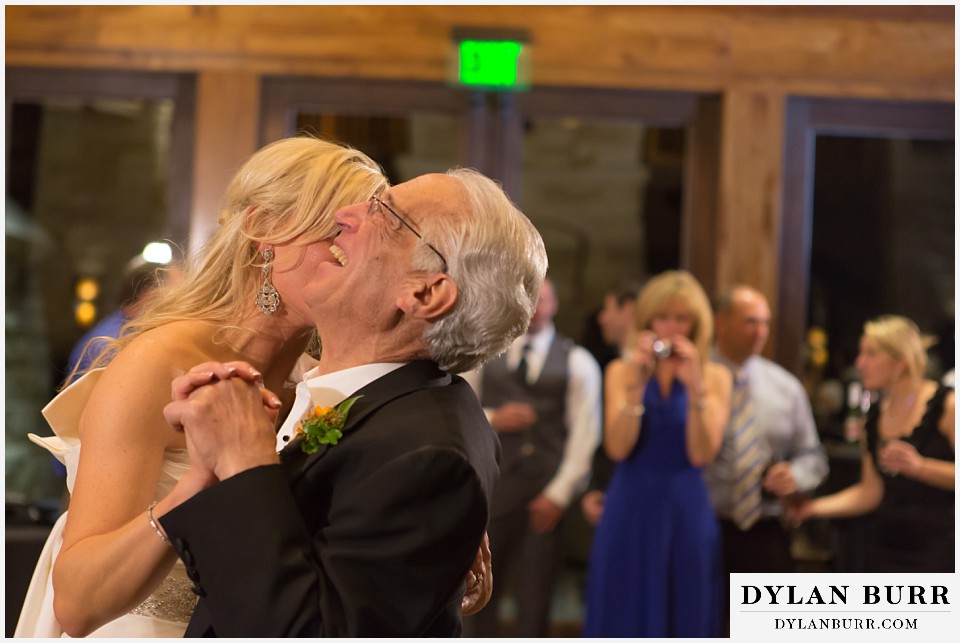 sanctuary golf course wedding father and daughter dance laughing